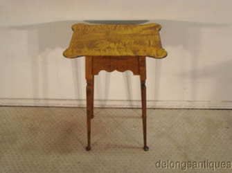 Solid Tiger Maple Porringer Lamp Table